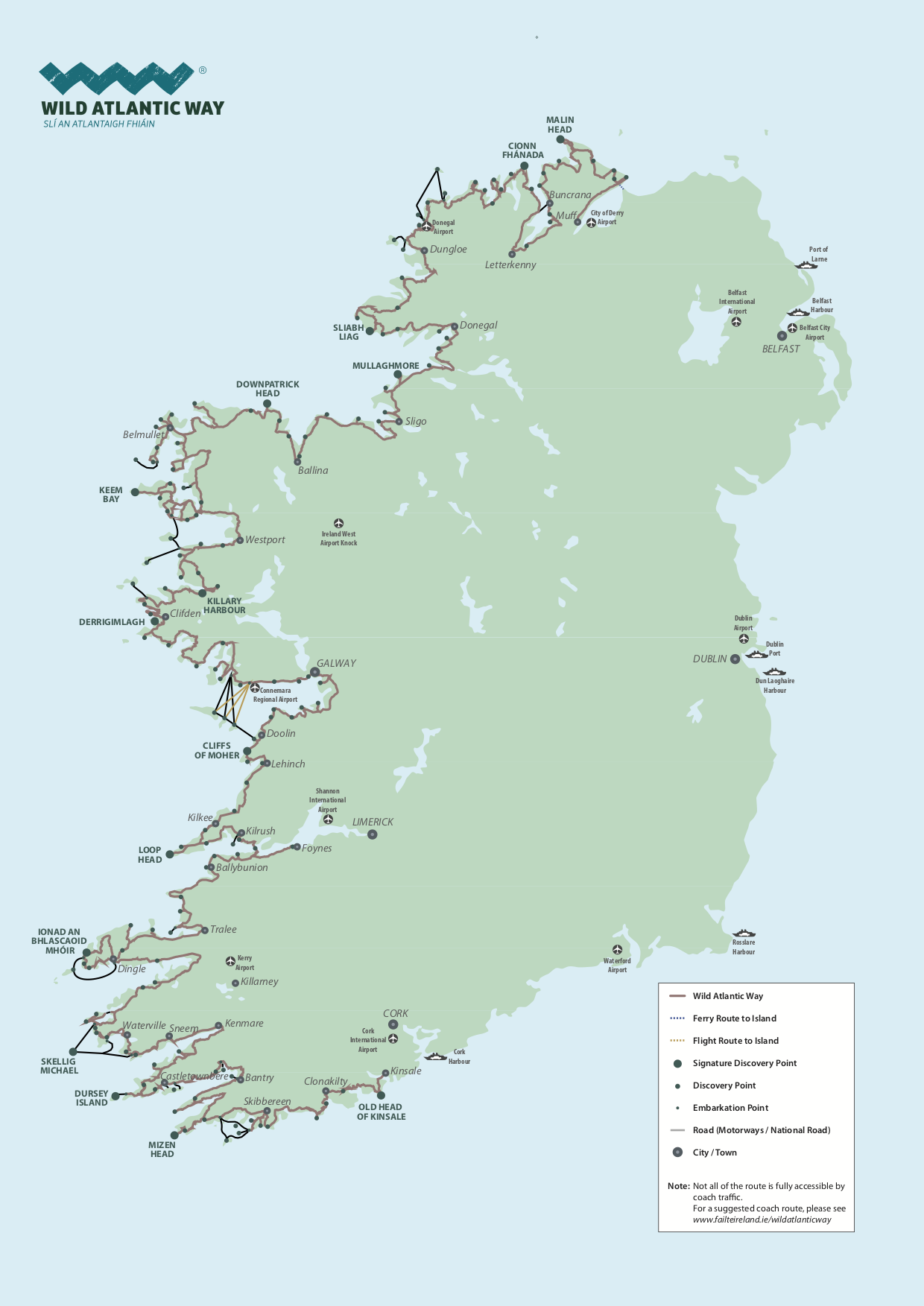 Wild Atlantic Way Map